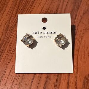 Kate Spade Gumdrop Crystal Gold Stud Earrings